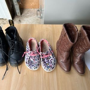 Toddler size 8 shoes- Hey dudes, Dr Martens & Tucker & Tate. Lots of life left!